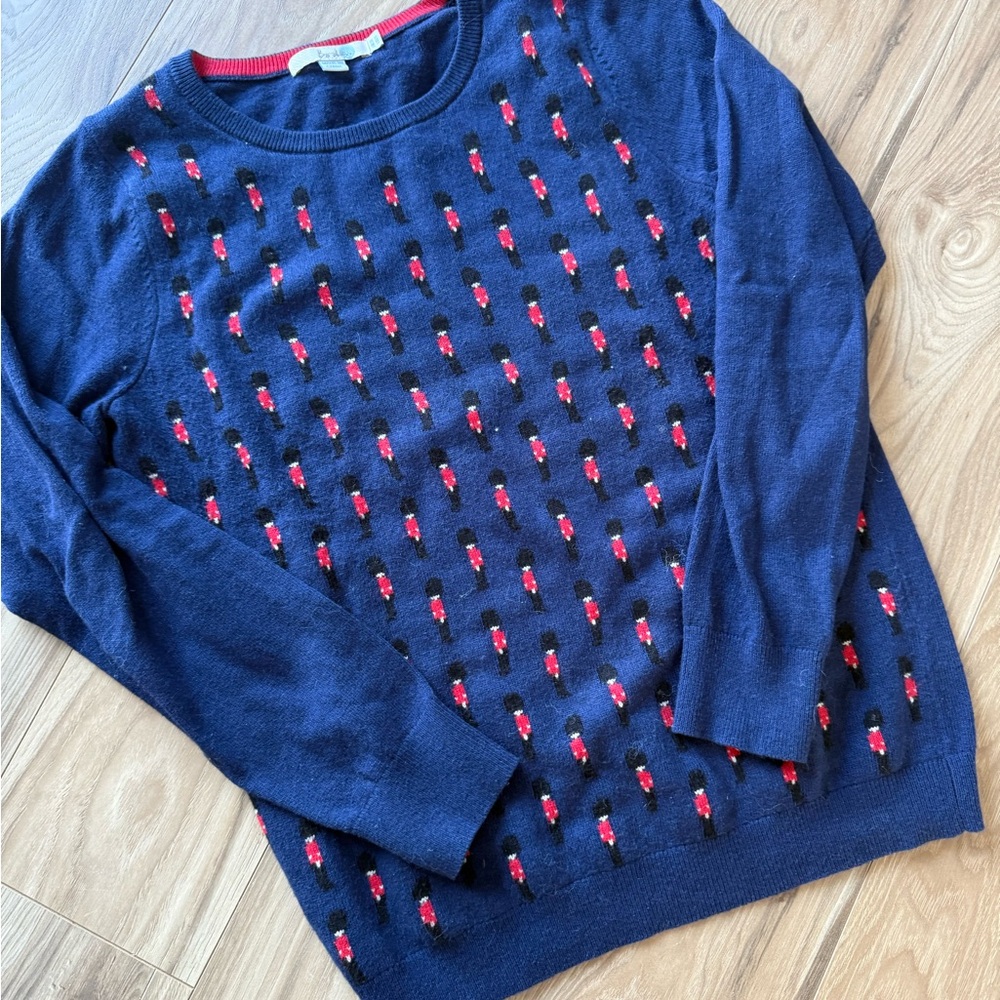Boden Navy Sweater with London pattern
